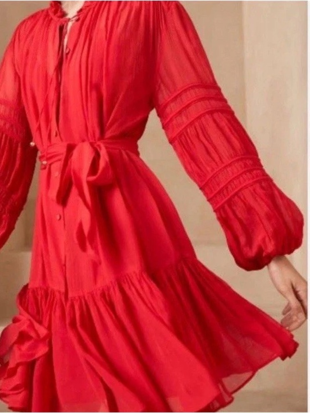 Banana Republic Red Silk Dress